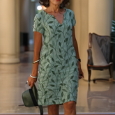 Sophisticated Summer V-Neck Dress by SARAH-1